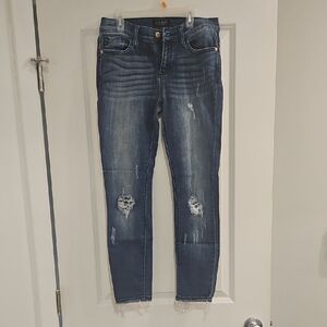 Judy Blue Blue Distressed Cropped Jeans